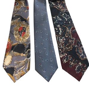 Mens Vintage Neckties 3 Ties Protocol Martino Datocci